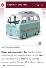 American Girl Joss’s Van