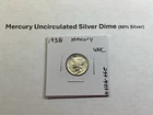 1938 Mercury Uncirculated Silver Dime 10 Cent 90% Silver Coin 013126 65e