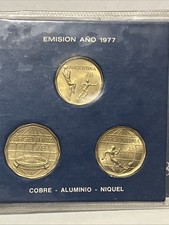1977 Argentina 1978 World Cup Soccer 3 Coin Set in Original Packaging