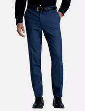 Haggar Men's Comfort Performance Stretch Dress Pants,30X30 BLUE