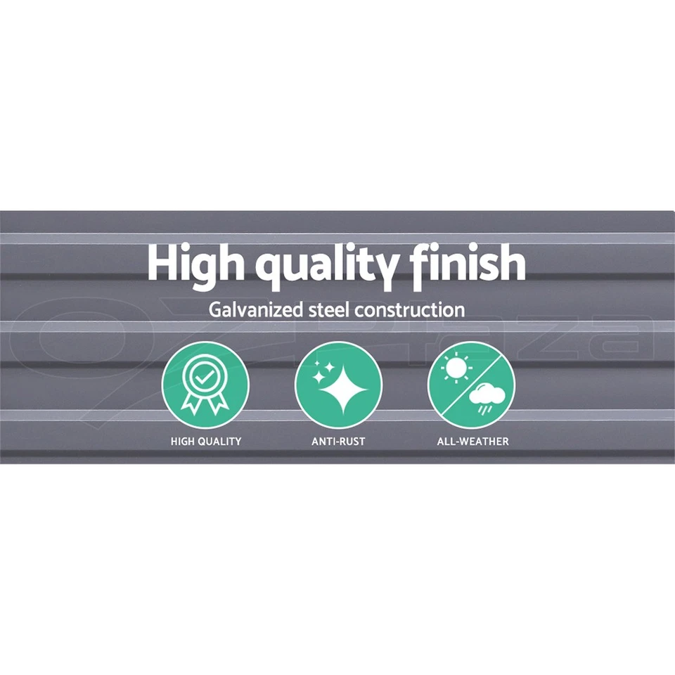 Green Fingers 2x Garden Bed 210x90cm Planter Box Raised Container Galvanise Herb - image 4 of 4