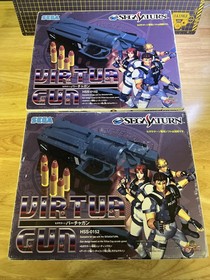 Lot 2 Virtua Guns Controllers Games VIRTUA COP １2  Sega Saturn SEGA SS Japan Box