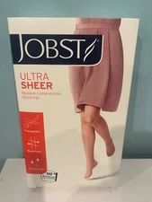 New in Package Jobst Ultra Sheer Medical Compression Stockings Thigh Highs Sz L