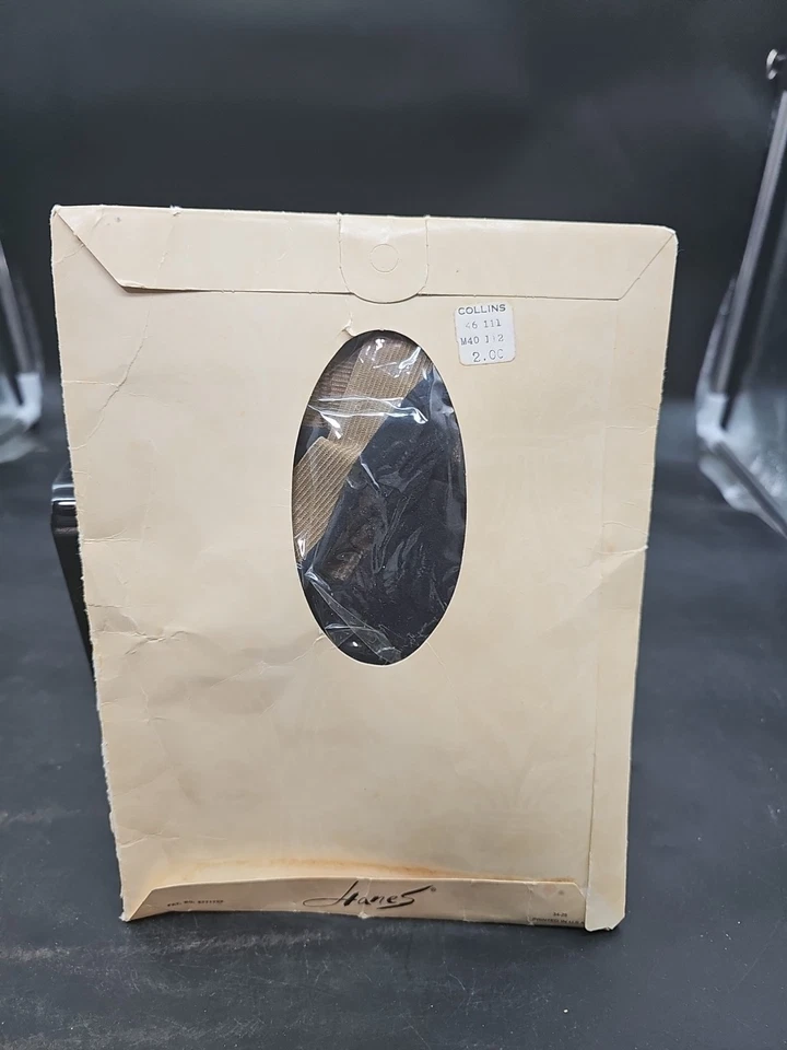 Tacón Hanes Stay Up Thigh Hi Nude #606 Medio/Alto Azul Marino Años 60/70 De Colección Foto 3 de 4