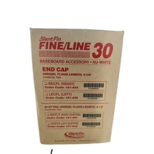 Slant/Fin Fine/line Hinges slotted 4-1/8" Right Hand end cap box of 2. nu White 