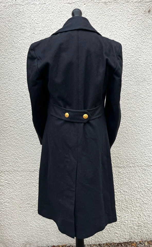 Vintage 1974 Dated U.S Navy Enlisted Black Melton Wool Military Greatcoat-41" - Image 4 of 4