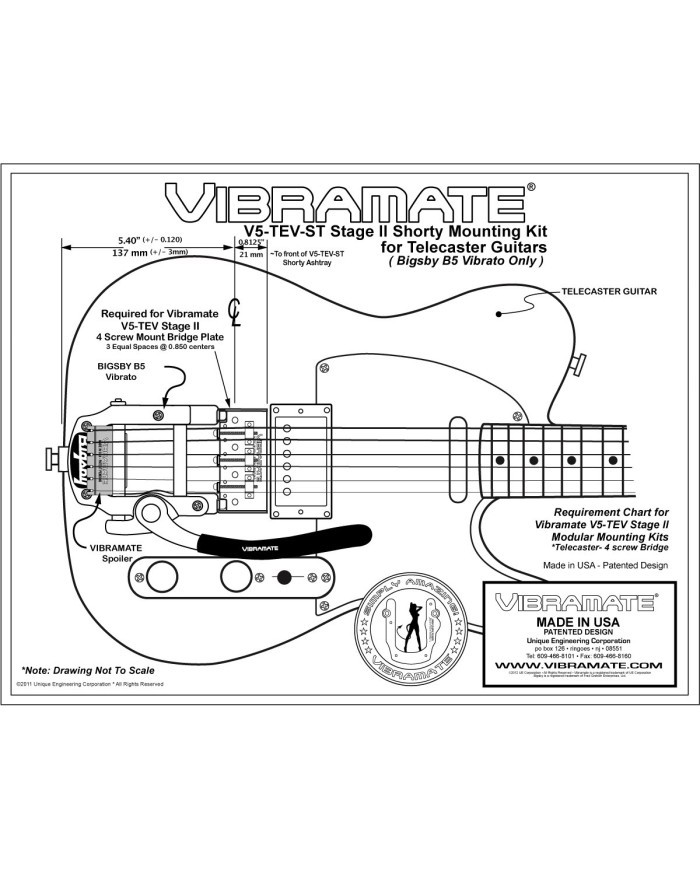Vibramate V5-TEV stage II Support Short Mount Sans Percage