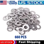 New 304 Stainless Steel Washers Flat Washer Assortment Set Value Kit,660 Pieces
