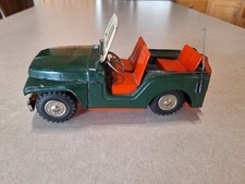 Vintage SSS Shioji Tin Friction-Motor Military Police Jeep No. S-1077
