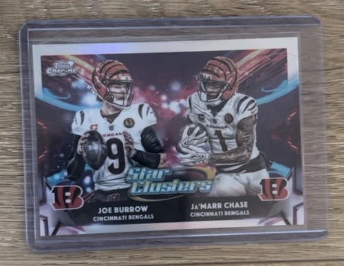 2025 Topps Chrome Cosmic Star Clusters #SC-7 Joe Burrow/Ja'Marr Chase Bengals