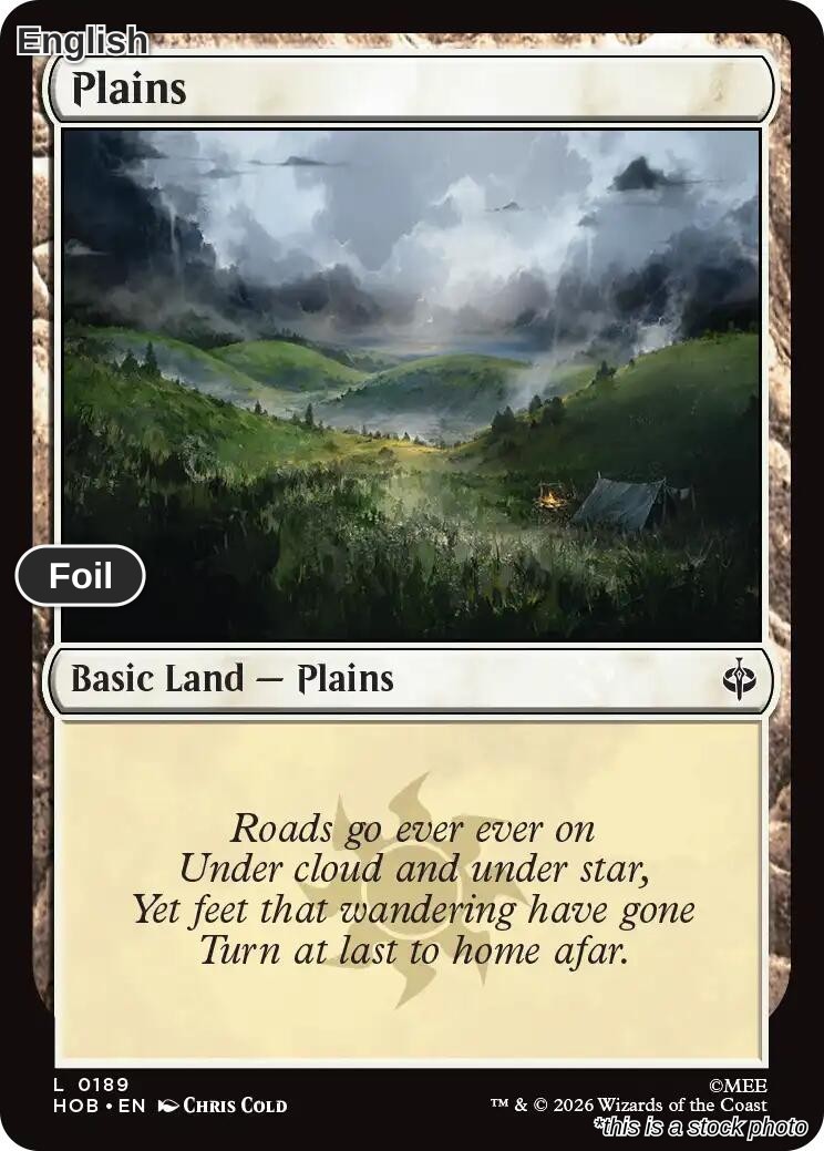 Magic Plains (0189) 189 Land The Hobbit NM Foil