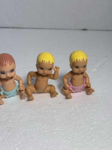 3 Pezzi Vintage Mattel 2.5” Barbie Babies Krissy Baby Doll’s ~ - Foto 2 di 6