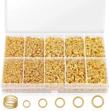 4600Pcs Gold Jump Rings with Jump Rings Open/Close Tools for Jewelry Making and