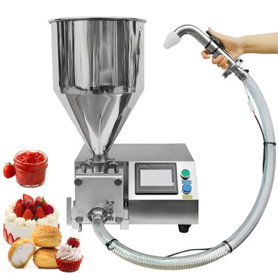 15L Automatic Cream Filling Machine 304 Stainless Puff Jam Filler Cake Stuffing