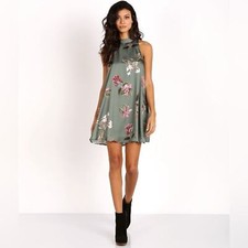 Show me your mumu Laura floral v right back mini dress size s