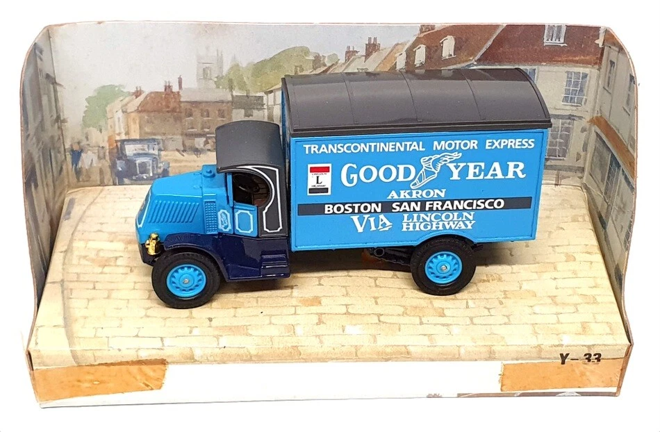 Matchbox Appx 10cm Long Diecast Y-33 - 1930 Mack AC Van "Goodyear" - Blue - Изображение 4 из 4