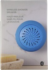 Waterproof IPX4 Wireless Shower Speaker with Built-in Microphone - Blue