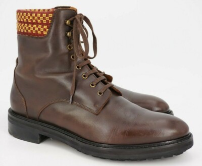 $528 | ARMANDO CABRAL SAFRIM COMBAT DERBY DARK BOOT 44.5 11.5 D LEATHER ITALY