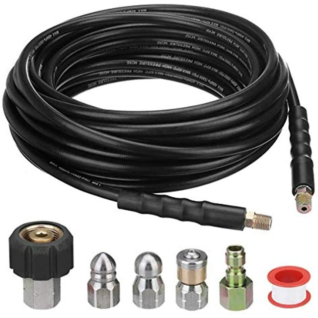 Sewer Jetter Kit For Pressure Washer 50FT Drain Cleaning Hose 5800 PSI