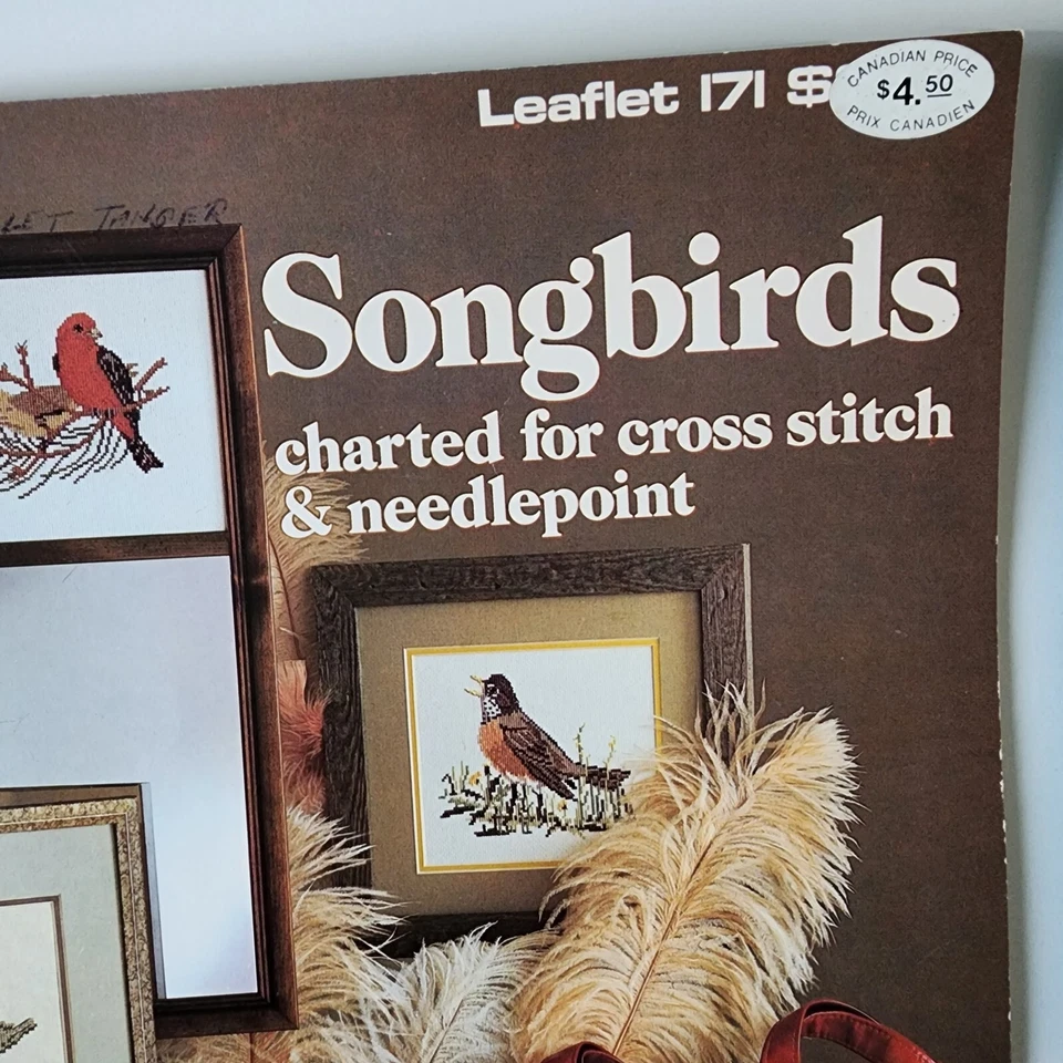 Vintage Songbirds Counted Cross Stitch Patterns Charts Birds Robin Cardinal #171 - Image 2 of 4