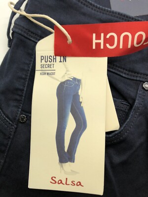 Jean Femme Salsa Taille W28 L32 - Coupe Skinny, Bleu, Neuf Avec étiquettes