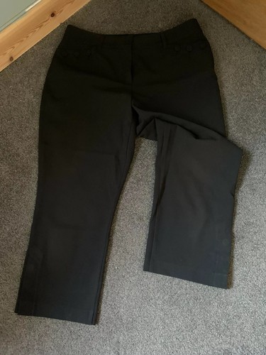 spencer Black Crop Trousers Size 