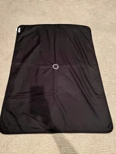 BUGABOO STROLLER BABY BLANKET ALL BLACK FLEECE AND MICROFIBER 39” X 29”