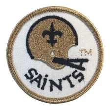 1978 1980 ERA NEW ORLEANS SAINTS NFL FOOTBALL VINTAGE 2.5" ROUND TEAM LOGO PATCH