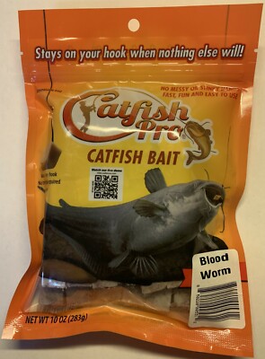 Catfish Pro Blood Worms Catfish Bait Catches Blues Channels Bullheads Flatheads