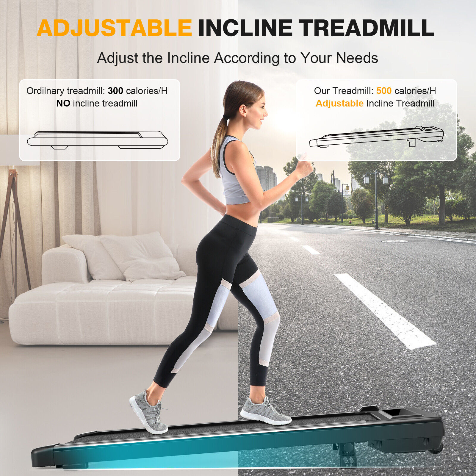 Laufband elektrisch Fitness Heimtrainer LCD-Display für Heim und Büro bis 140kg
