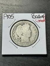 1905 P Barber Silver Quarter Good Better Date Coin (Raw11835)