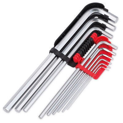 Chiavini Sechskant Inbusschlüssel Set – 9-teilig, Größen 1,5–10 Mm, L-Profil, Chrom-Vanadium, Mit Ständer