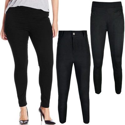 black stretchy work pants plus size