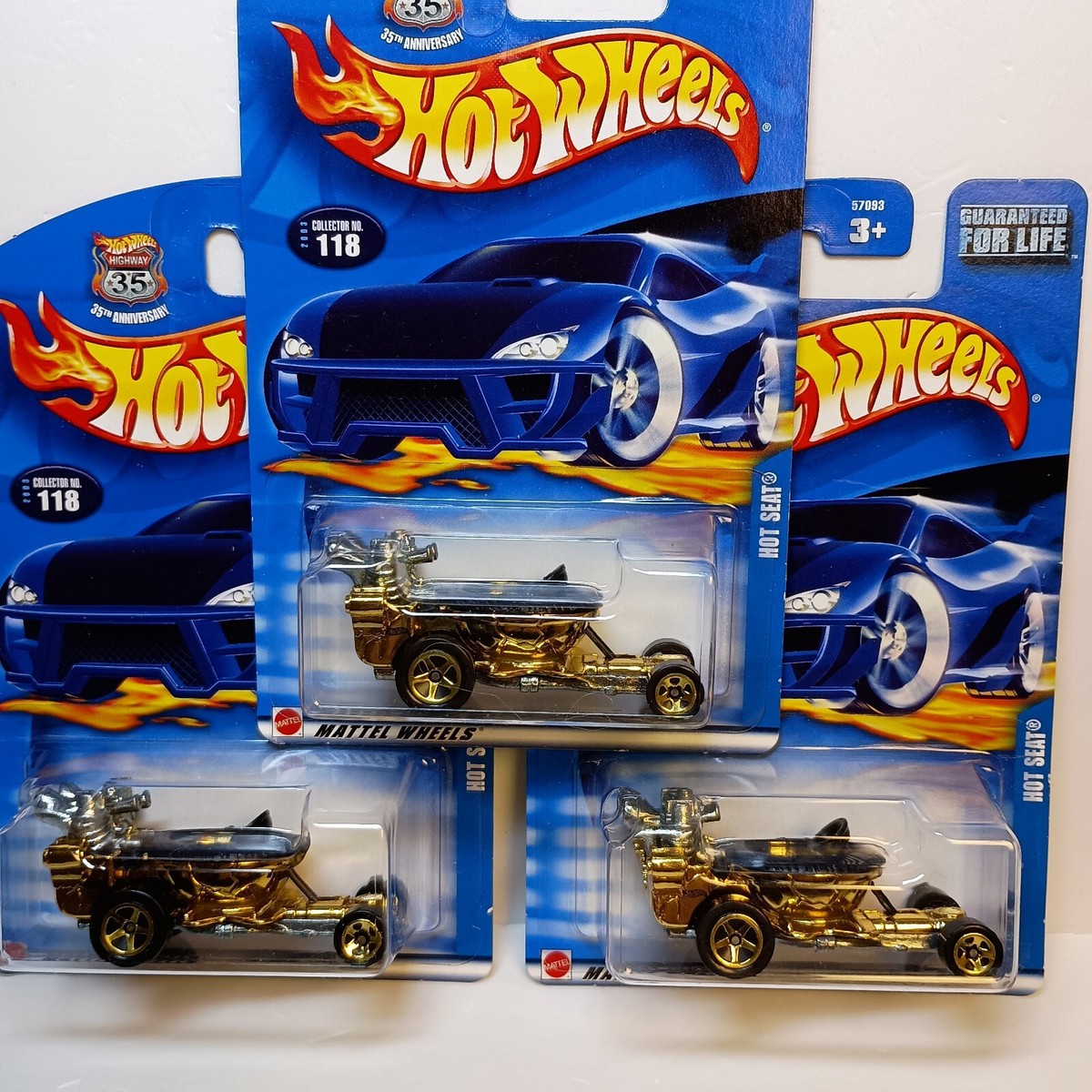 Hot Wheels HOT SEAT 6台セット 2003 Hot Wheels Gold Hot Seat # 118 - Lot of 3 27084012163| eBay