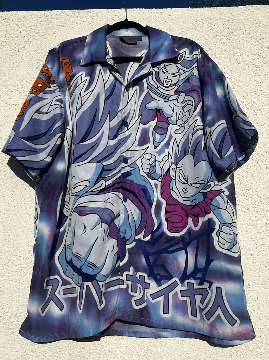 Vintage Dragonball Z Short Sleeve Button Shirt RARE Size Large