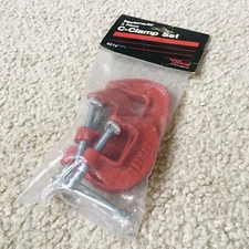 Powermaster 3 Piece C-Clamp Set No. 6272 - 2 1/2” and 1” - Atlas Group - New!!