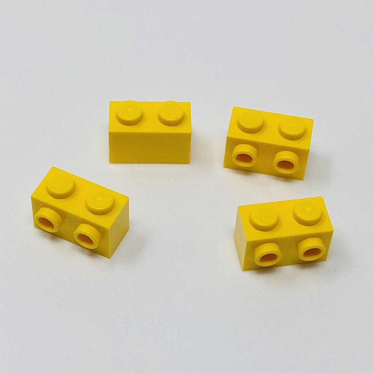 11211 LEGO Parts Brick Modified 1x2 w/ Studs On One Side YELLOW (4