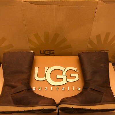 ®️ UGG ブーツ KENSINGTON(23cm)ダークブラウン UGG Kensington Women's Brown Leather & Shearling Boots 5678 Size 6