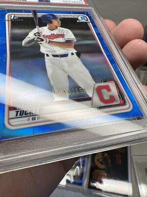 2020 Bowman Draft - Carson Tucker Blue Chrome /150 - Cleveland 