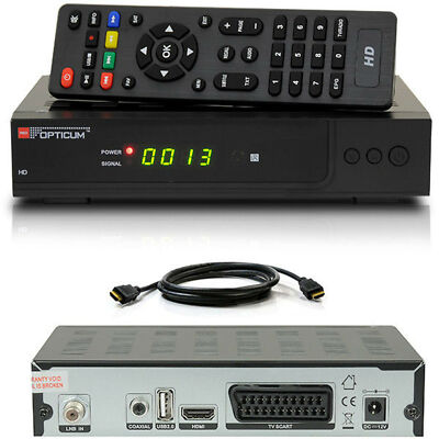 HDTV HD FULL Digital Sat Receiver OPTICUM AX300 X300 Scart HDMI DVB-S2 1080p S60