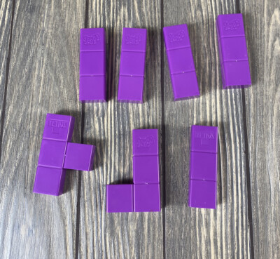 2013 Hasbro Tetris Jenga Replacement Piece Part  Purple Pieces