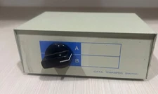 Vintage 2-Port Data Transfer Switch A/B 25-Pin Serial Parallel Cable Ports