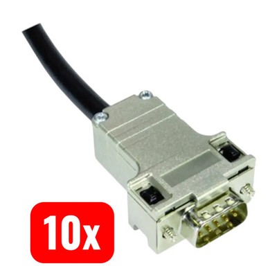 Harting Schalengehäuse 09670090446 Gehäuse D-Sub Metall Kunststoff 10 STÜCK