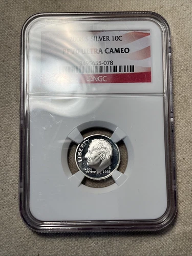 2008-S SILVER ROOSEVELT DIME NGC PF70 ULTRA CAMEO "PORTRAIT LABEL" TOP POP