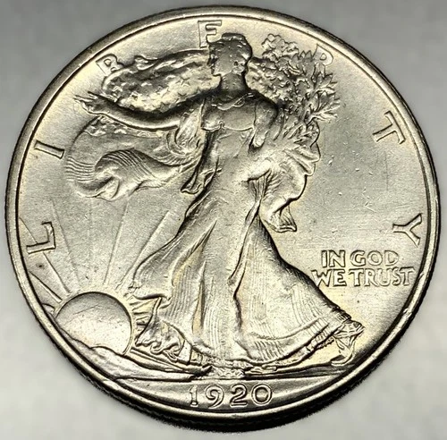 1920 Walking Liberty Half Dollar 50c - XF/AU Details - Lot 2468