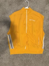 Palm Angels Track Jacket Vest Sleeveless Yellow Sz XL