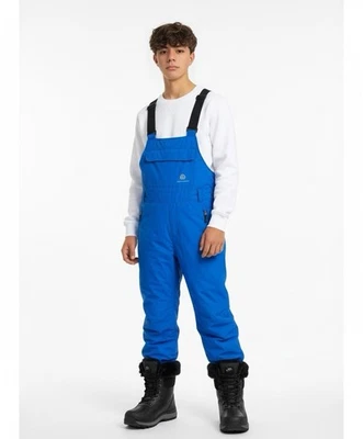 AURGELMIR Boys Girls Insulated One Piece Waterproof Snow Suit Ski Bib Overalls Blue Sz 14