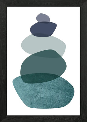 Balancing Stones gerahmtes Wandbild Poster Leinwanddruck Bild