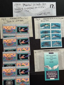 Marshal islands  MNH # Blocks 4  31-34(34a), 54-57(57a), 173b