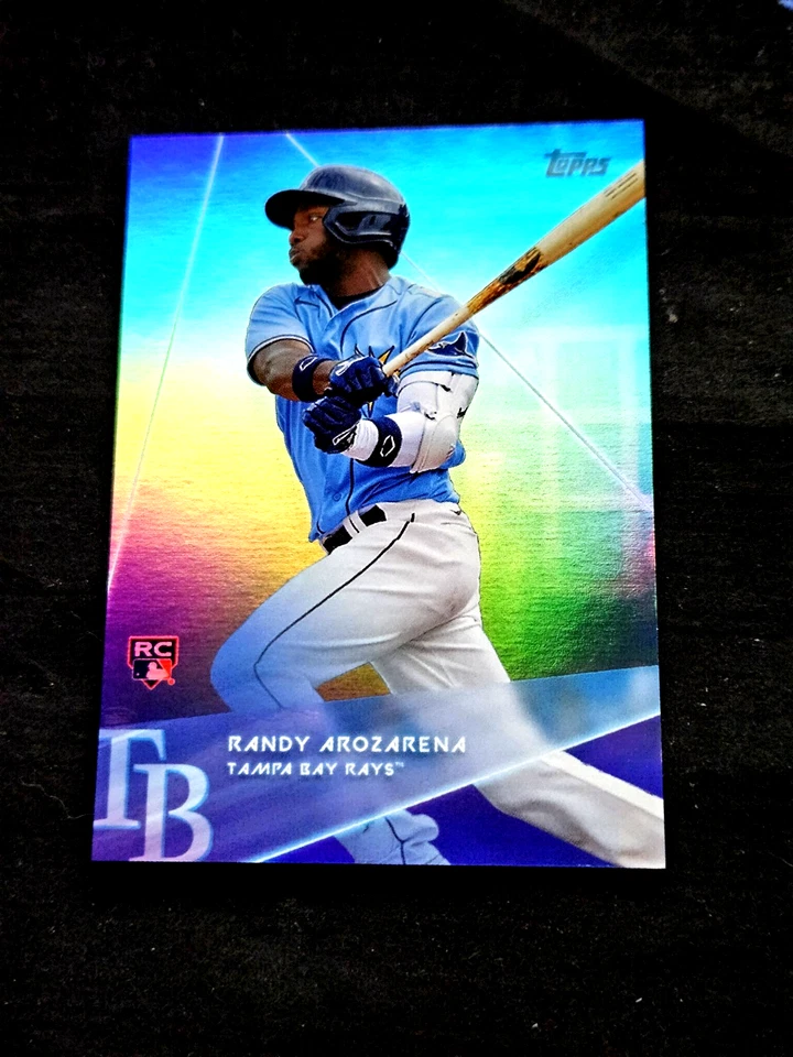 2020 Topps X Steve Aoki Randy Arozarena Rainbow Foil Rookie #50 RC GRADE ME 💥💥 - Image 3 of 4